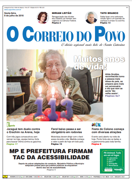Jornal Digital O Correio do Povo edição 8016